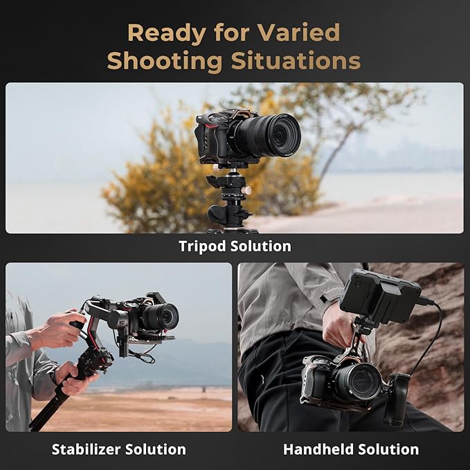 SmallRig Night Eagle Z6III Camera Cage Kit for Nikon Z6 III, Aluminum Alloy Full Cage with Top Handle, with Quick Release Plate for Arca-Swiss and Cold Shoe Mount for Microphone and Light - 4522