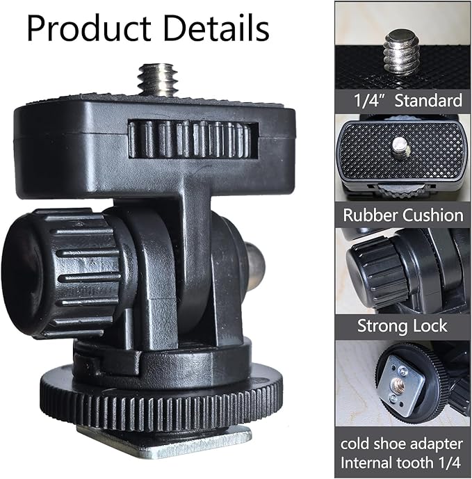 2 pcs Camera hot Shoe Mount Monitor Photography Fill Light Post Conversion Base Cold Shoe Mount Cell Phone Adapter Field Monitor,Video Light, or Microphone