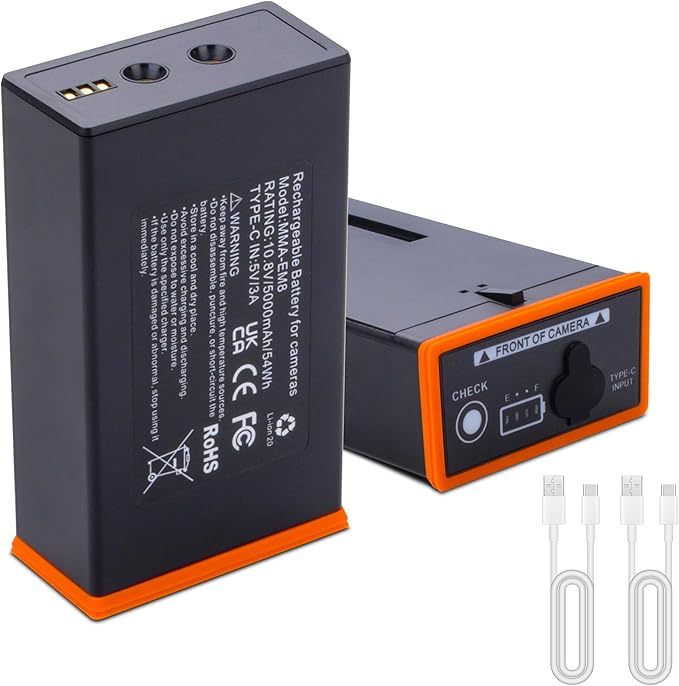 2 Pack Battery Compatible for Moultrie Edge, Edge 2, Edge Pro, Edge 2 Pro Series Cellular Trail Camera, Hunting Cameras Rechargeable Lithium-Ion Battery Pack with Type-C Charging Cable 10.8V 54Wh