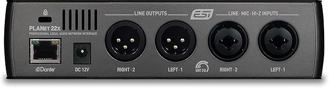 ESI planet 22x | Professional Dante audio interface with 2 inputs / 2 outputs