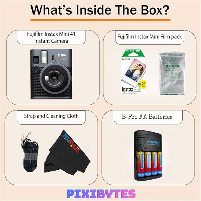 Fujifilm Instax Mini 41 Instant Film Camera... (Camera + 3 Twin Pick)
