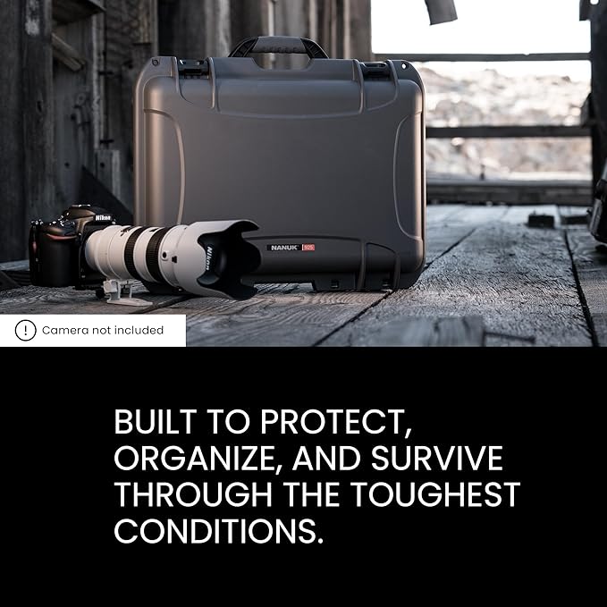NANUK 925 Pro Photo Kit – Waterproof Travel Camera Hard Case with Padded Dividers & Lid Organizer, 18.7” x 14.8” x 7”, Dustproof & Impact-Resistant Airline Carry-On Approved – Black