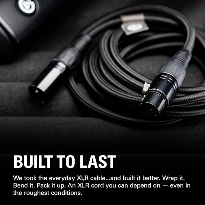 Elgato XLR Cable – Shielded Microphone Cable for Studio Recording and Live Production, Gold-Plated Pins, Male to Female, for Mic and Balanced Analog Line Levels, 10ft/3m