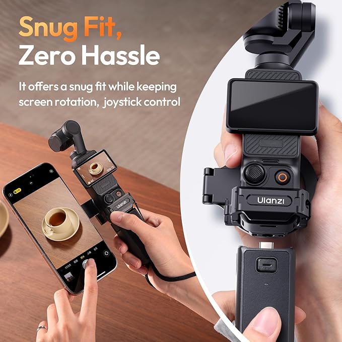 ULANZI PM01 Magnetic Mount Stand Compatible with DJI OSMO Pocket 3, Aluminium Expansion Camera Holder with Cold Shoe and 1/4'' Mount,181/270/360° Adjustment Magnetic Adapter Pocket 3 Xtra Accessories