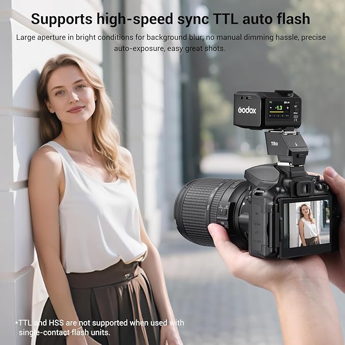 Godox TR-C TTL Hot Shoe Extender Riser for Canon, 0-90° Tilt Bracket Compatible with Godox iT30Pro iT20 iT22 IM20 IM22 IM30, Bounce Flash Adapter for Mini Speedlite Under 300g