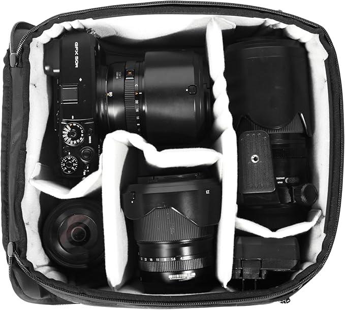 Peak Design Camera Cube V2, Medium, Custom Organization and Protection, Weatherproof Shell with Foam Sub-Lining, FlexFold Dividers Included, Camera Bag Insert Compatible Travel Bags