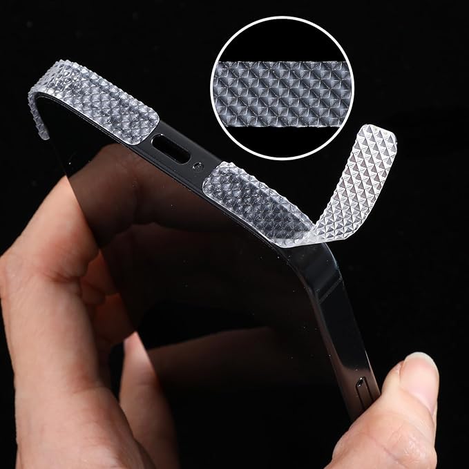 20pcs Grip Stickers for Phone Cell Phone Grip Tape Rubber Non Slip Side Sticker Adhesive Grippy Bumper Frame Stickers Finger Decal Waterproof Pre-Cut Non Slip Kit for Cell Phone Cases, Handles, Tools