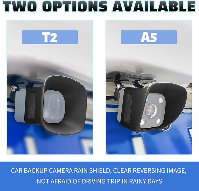 Car Backup Camera Rain Shield Silicone,Backup Camera for Car Anti-Rain Cover for Clear Reversing Image,Portable Reverse Cameras Protective Rain Cover for Most Vehicles (T2)