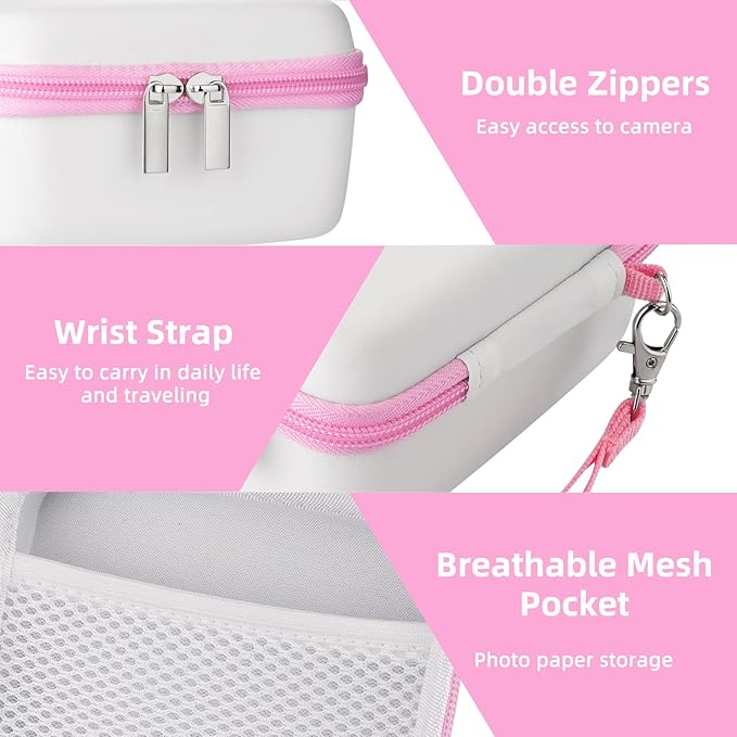 Case for Polaroid Go Gen 2/ PolaroidGo Mini Instant Camera, Travel Storage Bag for Polaroids Go Camera and Film Accessories (Whtie)