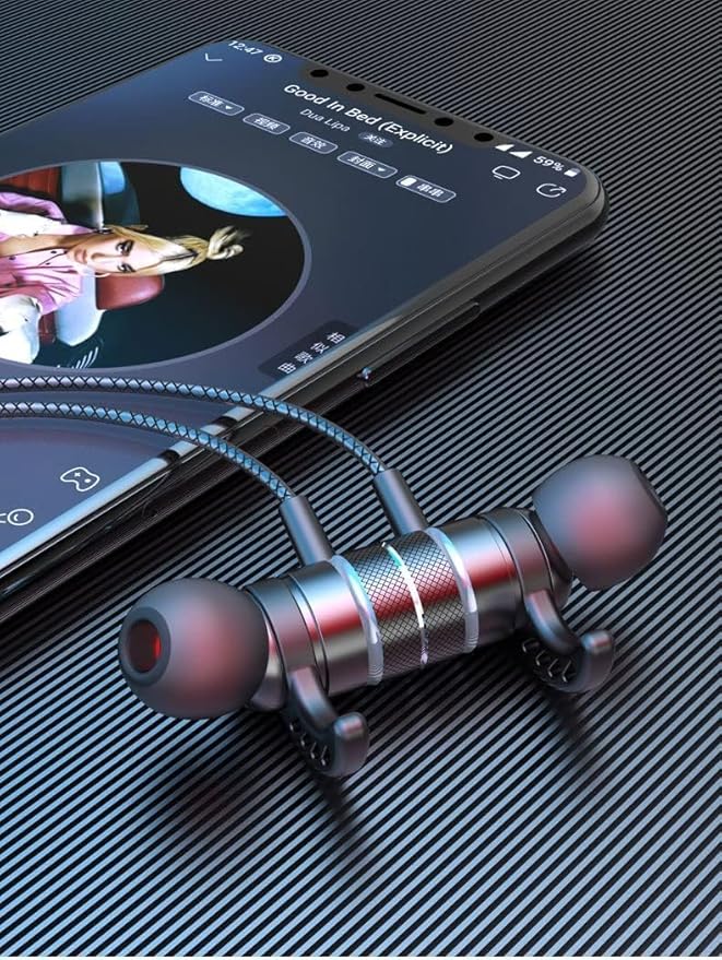 USB C Headphone for Samsung Wired Earbuds Magnetic in-Ear Type C Earphone with Microphone Volume Control Deep Bass Stereo Noise Canceling for iPhone 17 Pro Max Air 16 16e 15 Pixel 10 9a (Black)