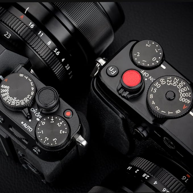 JJC Camera Soft Release Button, Shutter Button for Fuji Fujifilm X-T5 X-T4 X-T50 X-T30 III II X-PRO3 X100VI X100V X-E5 X Half GFX100RF Sony RX1R II RX10 IV III Leica Q3 M10 Nikon Z f Zf Df F3-2 Types