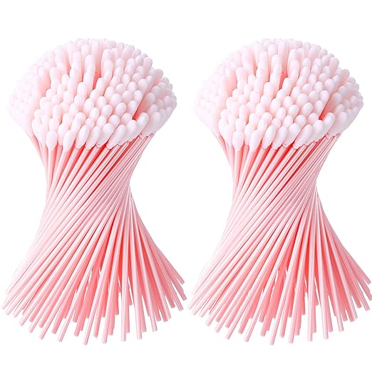 Chinco 200 Pieces Foam Swab Sponge Swab Foam Tips Sponge Stick for Inkjet Printer Print Head Camera Optical Lens Optical Equipment(Light Pink,6.42 Inch)