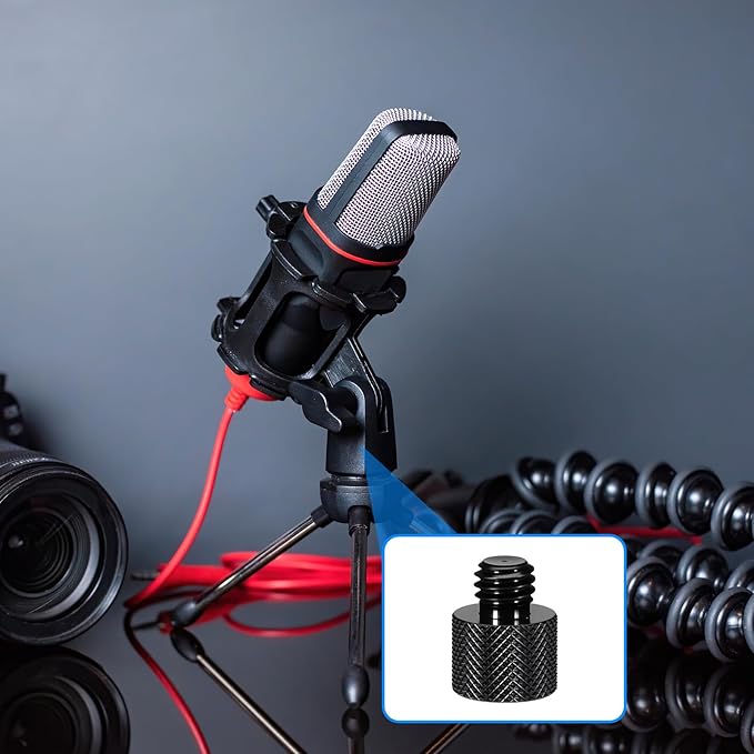3/8 to 1/4 Camera Screw Adapter Thread 4 Pcs Aluminum Alloy 1/4 Female to 3/8 Male Camera Tripod Adapter for Cameras, Mount, Monitor