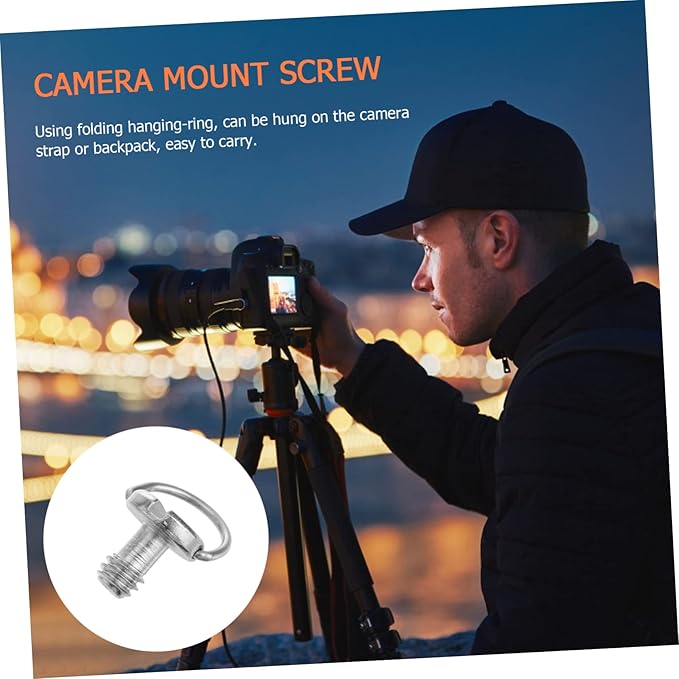 12pcs Folding D-Ring Screw Adapter for Camera Tripod Quick Release Plate Mount Accessory