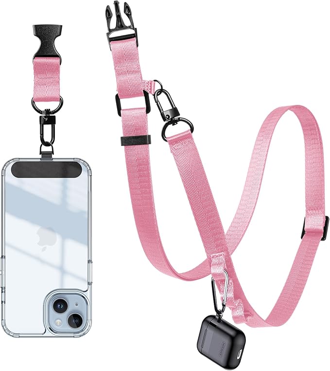 Adjustable Phone Lanyard Universal Crossbody Cell Phone Strap for iPhone Lanyard Shoulder Strap with Phone Tether Pad