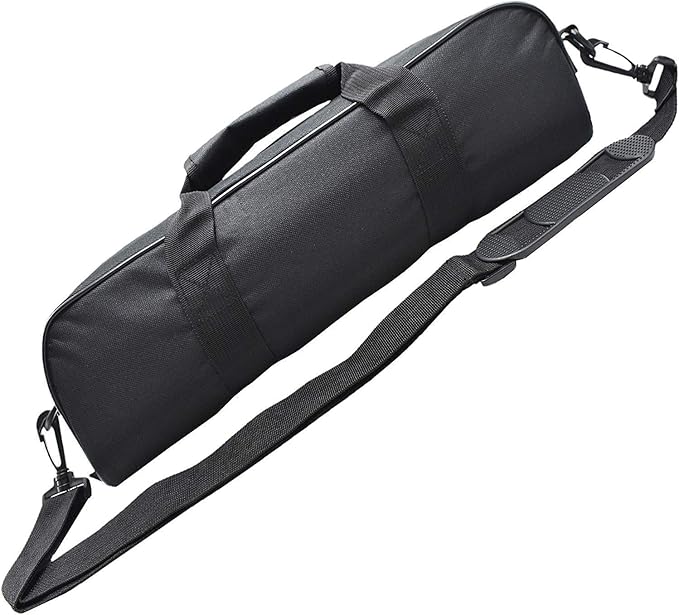 Birsppy Aeiniwer 4.7x3.9x16.5in/12×10×42cm Padded Carrying Tripod Bag，Small Case Thicken with Shoulder Strap and Carry Handle for Tripods,Monopod and Musical Instrument,Durable Nylon,Light Weight