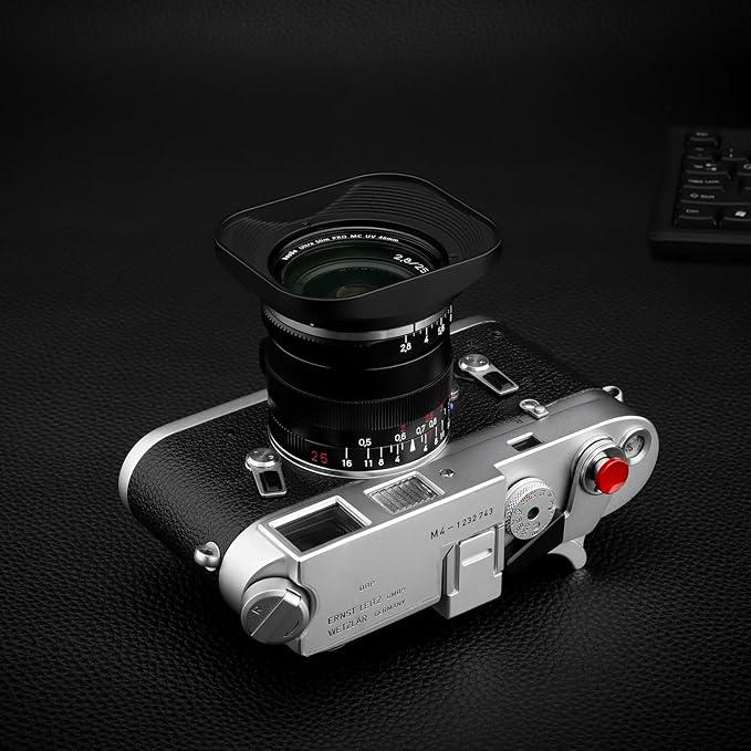 Haoge LH-ZV03 Square Metal Lens Hood for Carl Zeiss Distagon T* 21mm f2.8 ZM, C Biogon T* 21mm f4.5 ZM, 25mm f 2.8 ZM, 28mm f2.8 ZM, C Sonnar T* 50mm f1.5 ZM Lens