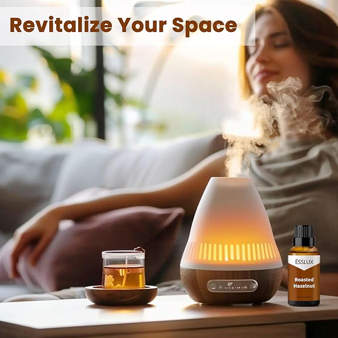 Roasted Hazelnut Fragrance Oil, ESSLUX Premium Aromatherapy Essential Scented Oils for Home for Diffuser, Massage, Soap, Candle Making Scents, Perfume, Humidifier, 30 ml