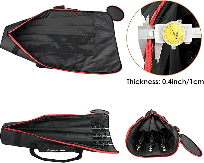 MagicLine Tripod Carrying Case Bag 41x7.9x7.9inch, with 2 Outer Pockets+1 Inner Pocket+3 Inner Compartments, Padded Carry Case for Light Stands,Mic Stands,Tripods,Monopods