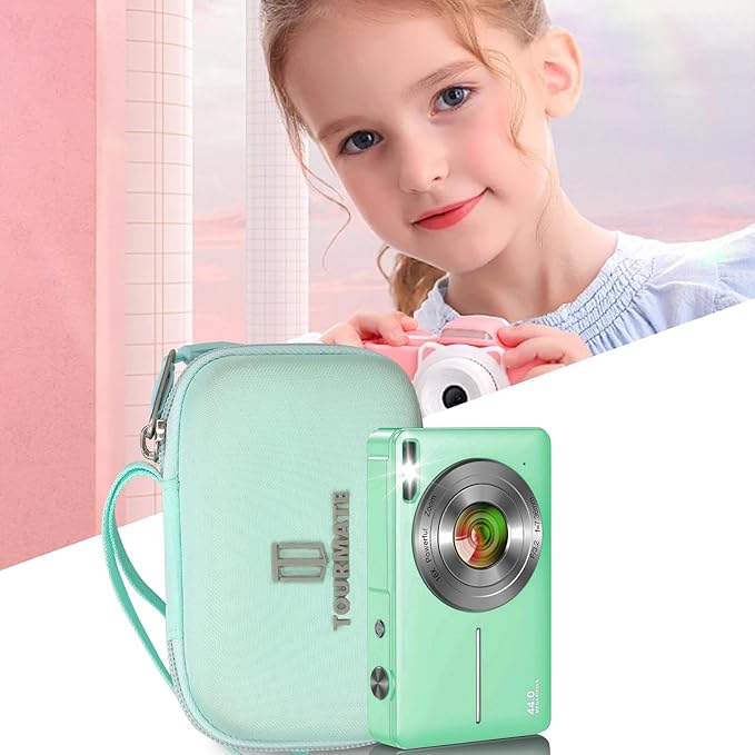 Hard Storage Case for CAMKORY/VAHOIALD/QONGUDS/Canon PowerShot 180 190/Sony DSCW800 830 Digital Camera Case Only (Cyan)