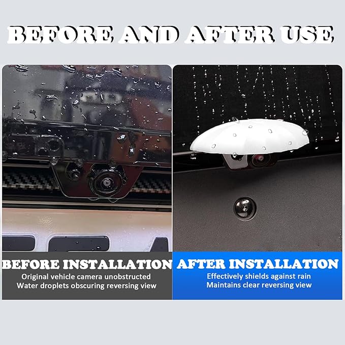 Car Rear View Camera Anti-Rain Cover, Silicone Protection Cover for Car Reversing Cameras, Non-Destructive Installation Modification Protective Sticker for All Kinds of Cars