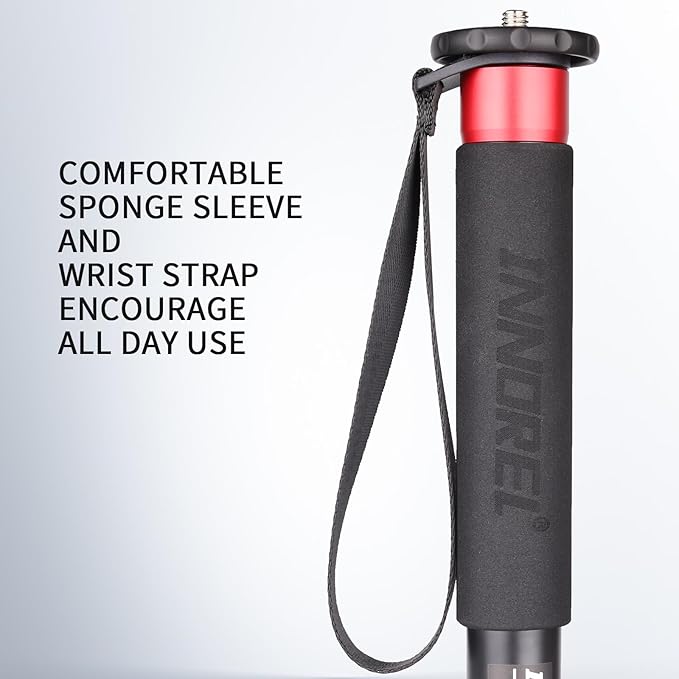 66.9in/170cm Camera Monopod INNOREL VM80A Aluminum Alloy Portable Compact Lightweight Travel Monopod with Fast Flip Lock for Canon Nikon Sony DSLR Camera Video Camcorder DV Photography Load 33lbs/15kg