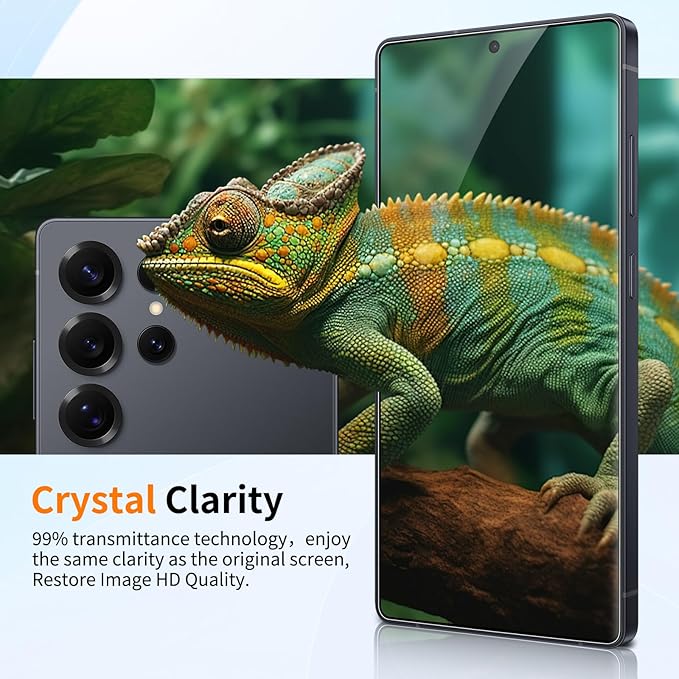 posidentists 2 Pack Screen Protector for Galaxy S25 Ultra【6.9" 】,Galaxy S25 Ultra Screen Protector with 1-Second Auto-Install,9H Hardness, Military-Grade Shatterproof, Full Coverage, HD Clear Glass film,Case Friendly