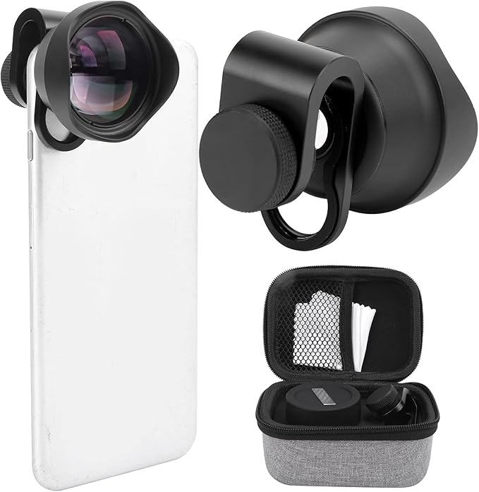 Phone Camera Lens, 65mm Phone Telephoto Portrait Lens External Aspherical Portrait Lens Clip on Cell Phone Lens Kit Professional Attachment Phone Lens Kit for Phones/iOS Pad Smartphones