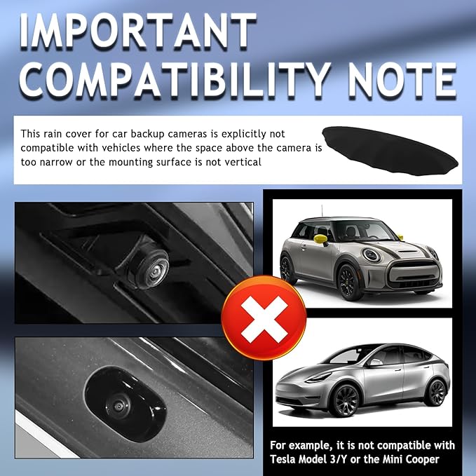Car Rear View Camera Protection Cover,Wider Back Up Camera Rain Guard for Clarity of Image,Non-Destructive Backup Cameras Rain Shield as Car Modification Accessories