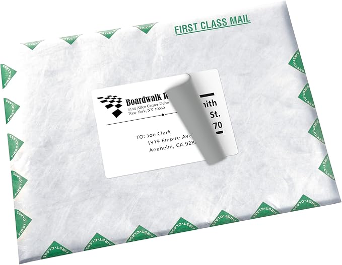 Avery Shipping Address Labels, Inkjet Printers, 100 Labels,3-1/2 x 5, Permanent Adhesive,White, 5 Packs (8168)