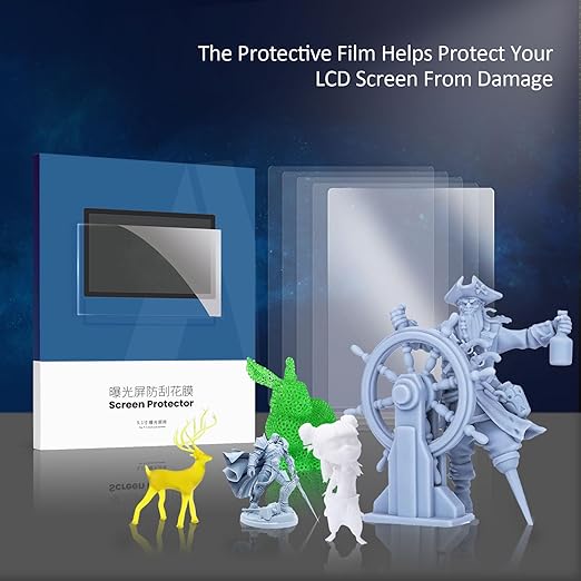 Anycubi Photon MONO X 6Ks Screen Protector,Original 3D Printer Protective Film 5Pcs Compatible with 9.1 inch LCD SLA UV Resin 3D Printers-Thickness 0.1mm-NOT for Photon MONO 6K or Photon MONO X 4K