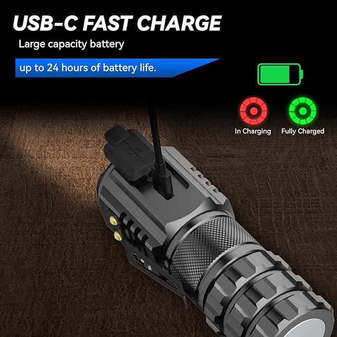 2-Pack XC06 Mini Flashlight Rechargeable,Pocket Flashlight with Magnet,Super Bright Small Compact Flashlight,5 Modes EDC Flashlight for Camping,Emergency.