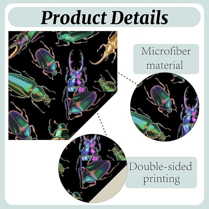 CREATCABIN 6 Pcs Microfiber Cleaning Cloth Insects Microfiber Cloth Soft Multicolor Glasses Cleaner Wipes Cloth Washable for Reusable Eyeglasses Camera Cell Phone Screens Glasses Gift 6 x 6 Inch