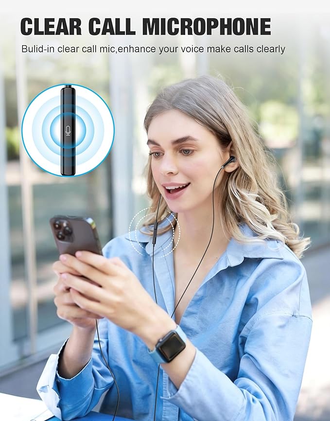 USB C Headphones for Samsung S26 Ultra S25, Wired Earbuds USB C, USBC Headphones [Clear Microphone] Noise Cancelling HiFi Bass Ear Buds Pods for iPhone 17 16 15, Android/School/Travel [Black] 2 Pack