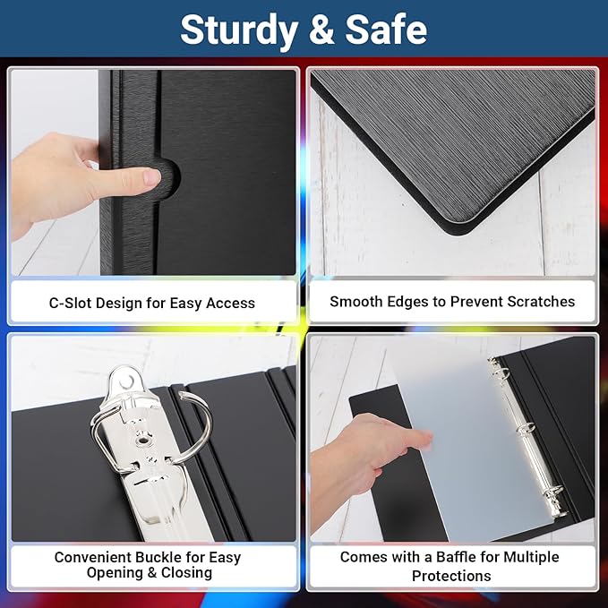 Acid Free Film Negative Binder - 3 Ring Binder with 60 Pack 35mm Negative Sleeves for Film Storage, Up to 2520 Frames, 35mm Film Holder, Film Camera Accessories