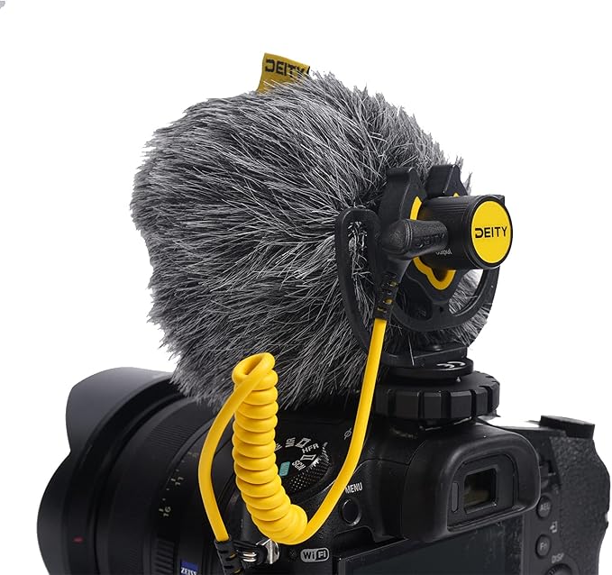 Deity V-Mic D4 Mini Video Microphone 20mph Wind Rating,Runs of 1-5V from Cameras,Phones,and Audio Recorders