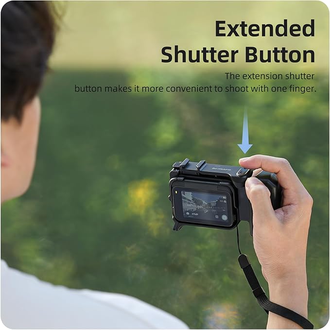 Camera Shooting Handle Grip for Insta360 Ace Pro 2/Ace Pro Street Photography Handle Kit with Shutter Button, Quick Release Mount, Cold Shoe for Insta 360 Ace Pro 2/Ace Pro Accessories