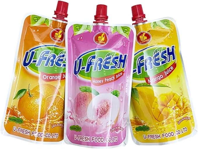 1000 Pcs Food Grade Custom Logo Flasks, Portable Juice Beverage Packaging with Spout Bags, Reusable Plastic Stand up Liquid Drink Pouches