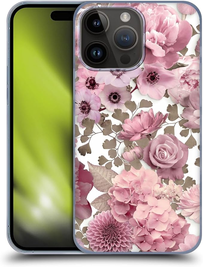 Head Case Designs Officially Licensed LebensArt Pink Flower Pattern Kopie Birds and Floral Hard Back Case Compatible with Apple iPhone 15 Pro Max