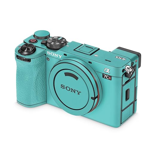 Camera Skin Compatible with Sony Alpha 7CR Camera (2023) - Solid Turquoise - Premium 3M Vinyl Protective Wrap Decal Cover - Easy to Apply | Crafted in The USA by MightySkins