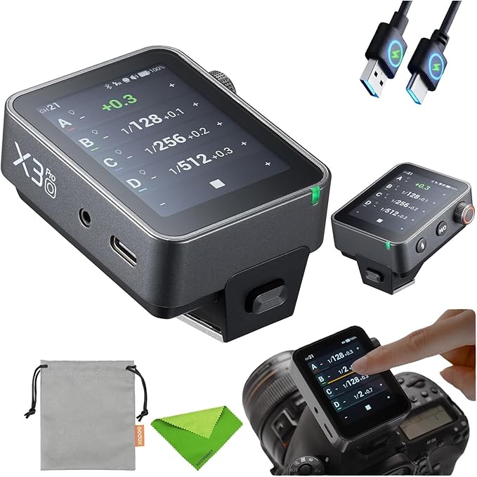 Godox X3 PRO X3PRO-O TTL Wireless Camara GODox Flash Trigger Transmitter,Bluetooth APP Control, Built-in Battery, HD OLED Screen, Support TTL/Auto/Manual/Multi Flash(for Olympus for Panasonic)
