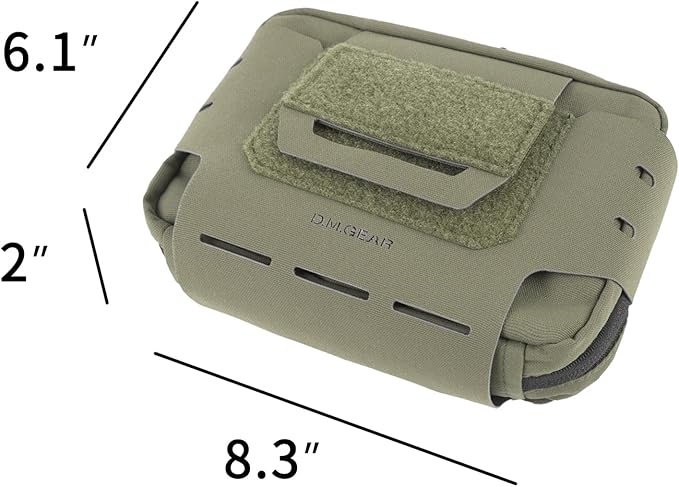D.M.GEAR MOLLE Pouch Tactical Admin Pouch Belt EDC Tool Organizer Zippered Utility Waist Pack 8.2"x6.3"x1.2"