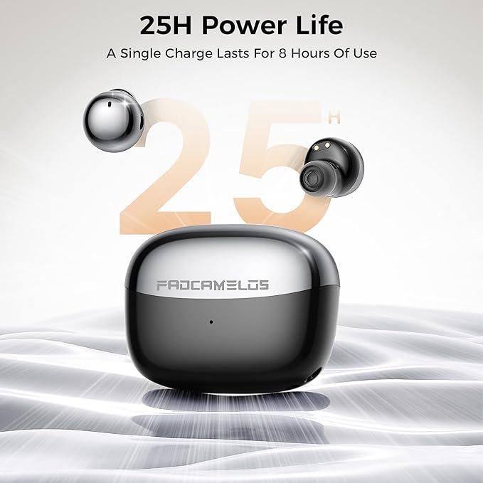 Aesthetic 2-in-1 Wireless Earbuds, Bluetooth 6.0 Ultra-Mini Stylish Headphones for Sleep & Day, Built in Mics & Enhanced Bass Earphones, IPX5 Waterproof All in Comfortable Ear Buds