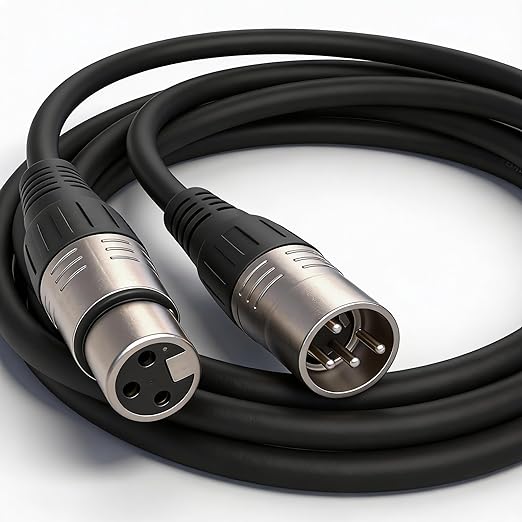 Gearlux XLR Microphone Cable, Fully Balanced, Male to Female, 25 Feet - 6 Pack