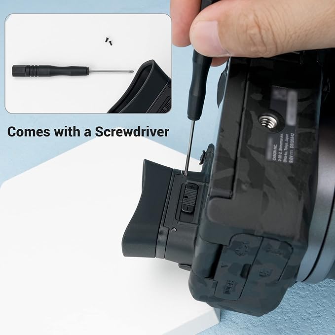 JJC Camera Eyecup Eyepiece Viewfinder for Canon EOS R10 Mirrorless Camera with Extended Soft Silicone Design