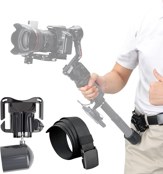 Handheld Gimbal Stabilizer Accessories Load Reduce Kit with Gimbal Support and Waist Belt for Easier and Longer Holding. Compatible with DJI Ronin Osmo Series/hohem/FeiyuTech/Zhiyun/Insta 360