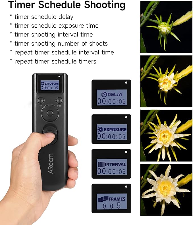 Wireless Digital Timer Remote Shutter Release Trigger Intervalometer Remote Control Compatible for Sony A99II, A77II, A58, A68, A7, A7II, A7R, A7RII, A7S, A7SII, A3000, A5100, A5000 A6000