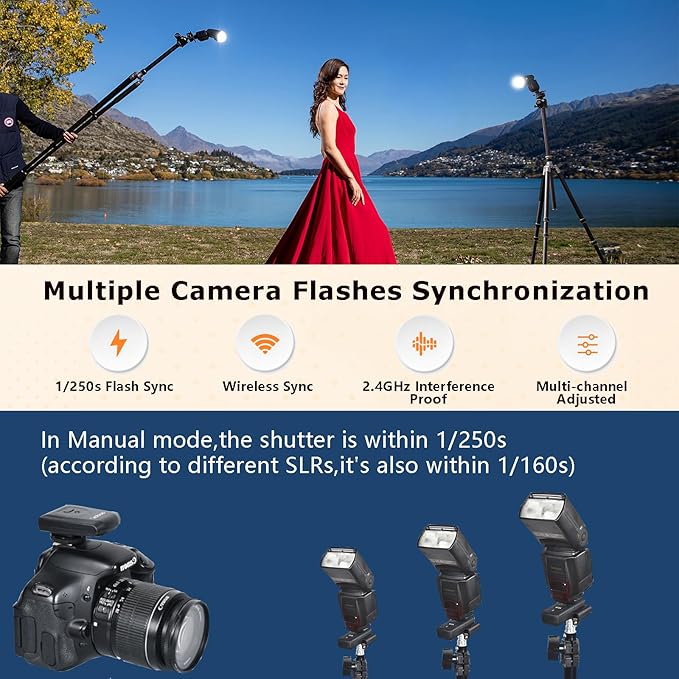 Godox CT-16 Wireless Radio Flash Trigger Receiver Kit,433MHz 2 in 1 Flash Transmitter and Receiver Compatible for Canon Nikon Sony Pentax Olympus DSLR Camera Flash Trigger,Studio Flash Lighting