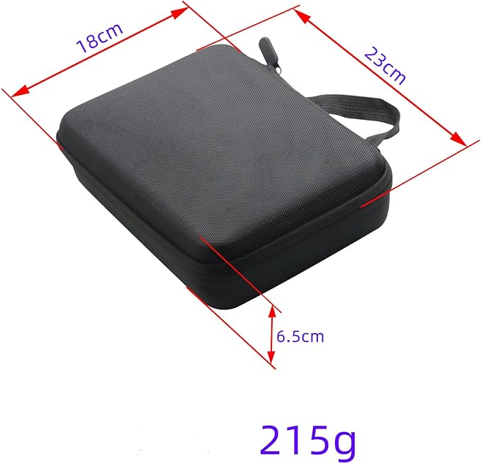 Large Capacity Nylon Vlog Storage Bag for DJI OSMO Action 6 Camera,Charging Compartment,Battery and Expansion Parts Shock-absorbing Anti-scratches Protective Carrying Case with Velvet+Foam Lining