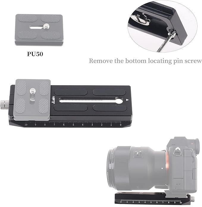 FocusFoto Lower Quick Release Baseplate QR Plate for DJI Ronin RS2 RSC2 RS3 Pro Gimbal Stabilizer Arca-Swiss Standard Camera Tripod Ballhead (Lower Version)